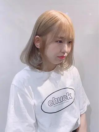 ミディアム カラー ヘアアレンジ 柔らか垢抜けｶﾗｰと ｶｯﾄ🫧ASUKAのヘアスタイル