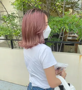 ミディアム スタイリスト 佑梨のヘアスタイル