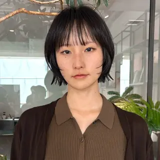 ミディアム カラー 銀座/髪質改善カラー /ボブ/本田 聖のヘアスタイル