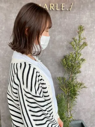 ミディアム 竹田 紀美のヘアスタイル