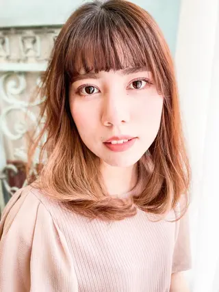 セミロング カラー パーマ ヘアアレンジ メンズ 表参道Lise おおいしおりのヘアスタイル