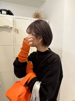 ショート カラー 𝒀𝒖𝒊𝒏𝒂 梅田/透明感カラーのヘアスタイル