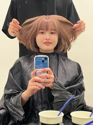 カラー 💖ブリーチなし透明 感💖ASAHIのヘアスタイル