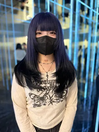 ロング うる艶🫧寒色カラー 💜🦋🫧ミズキのヘアスタイル