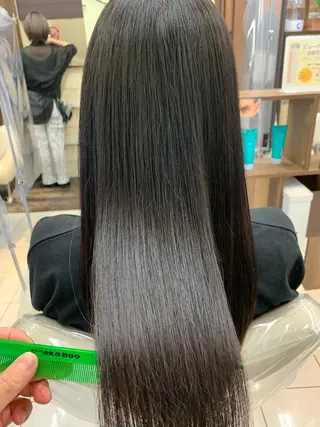 ロング パーマ ブリーチでもできる 縮毛矯正相原慎🌈のヘアスタイル