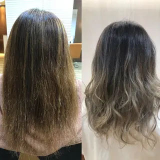 セミロング カラー 川本 あゆのヘアスタイル