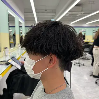ショート カラー パーマ ヘアアレンジ メンズ キッズ ネイル マツエク・マツパ アイブロウ 🔷横浜1のパーマ 職人🔷将太郎のヘアスタイル