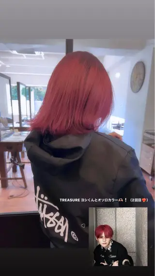 ミディアム カラー 松岡優菜／半個室♡ 似合わせカットカラーのヘアスタイル