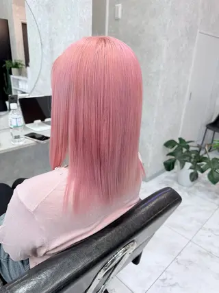 ミディアム カラー 🌺ハイトーン🌺 矢葺 なぎさ🌺🌺のヘアスタイル