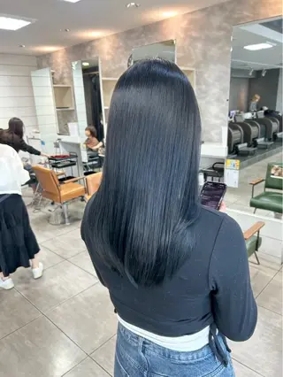 セミロング 縮毛矯正✖髪質改善 仁木伸明のヘアスタイル