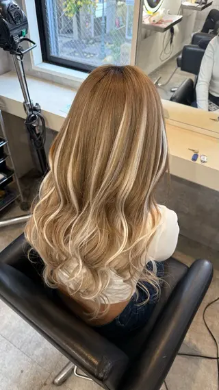 ロング REINA エクステ/ヘアセットのヘアスタイル