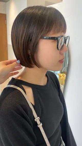 ミディアム 抜け感ボブ×パーマ |kazaneのヘアスタイル