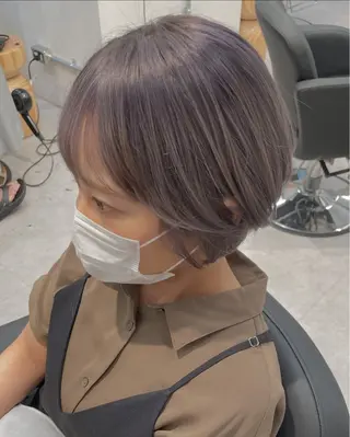 ショート カラー 髪質改善ストレート 🌈似合わせカットのヘアスタイル
