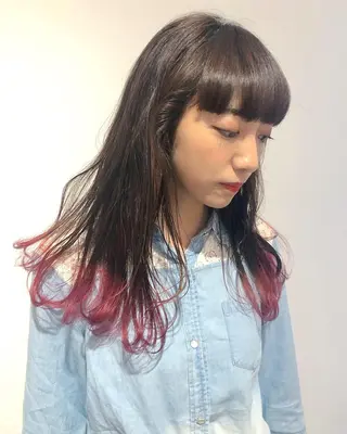 ロング カラー ヘアアレンジ 【池袋/スパイキー ショート】ⓝⓘⓜⓤのヘアスタイル