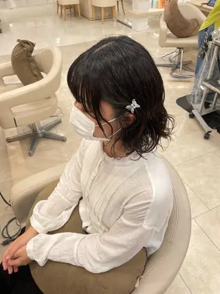 セミロング パーマ ボブ ·˖Reika·˖✩のヘアスタイル