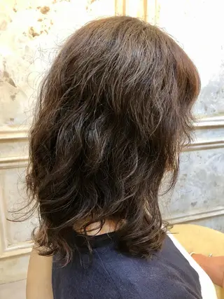 ミディアム パーマ 鷺沼駅徒歩1分 キシタクのヘアスタイル