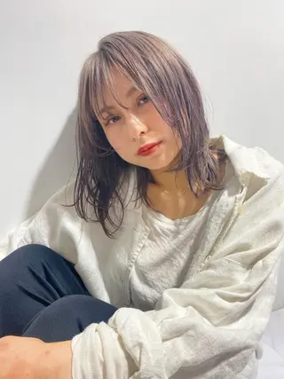 ミディアム 新井 広之のヘアスタイル