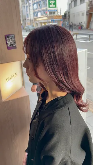 ロング カラー 【ブリーチ無しW】 【暗髪&暖色系】圭真のヘアスタイル