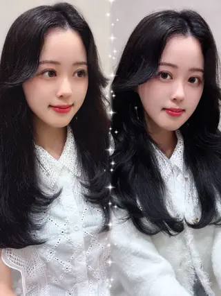 ロング 上品♡韓国レイヤー ‎🤍のの‎🤍のヘアスタイル