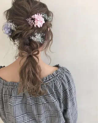 セミロング ヘアアレンジ 柳澤 興輝のヘアスタイル