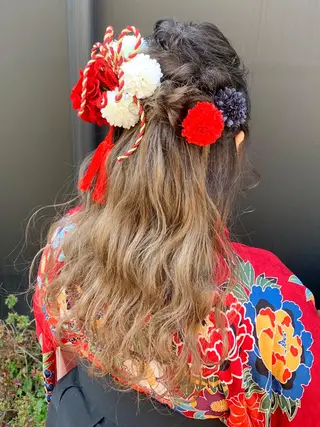 ロング ヘアアレンジ 🫧柔色/トレンド カラー/川辺晴加のヘアスタイル