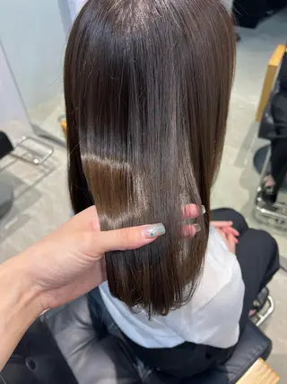 ミディアム カラー 谷町/Le'a /竹原しおなのヘアスタイル