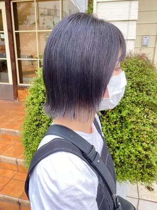 ミディアム カラー ハイトーンカラー🌈 メンズパーマ鈴木康平のヘアスタイル