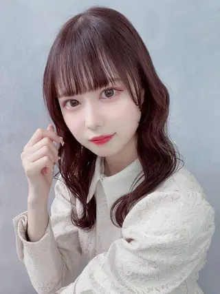セミロング カラー パーマ ヘアアレンジ ITbyALBUM 藤沢店のヘアスタイル