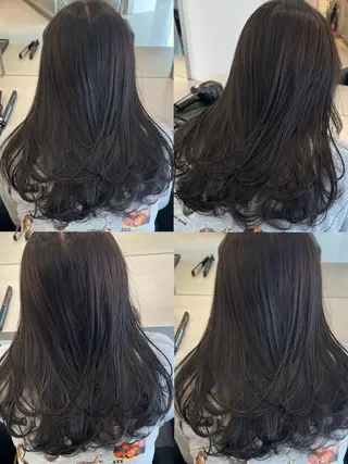 ロング カラー 艶ハイトーン‪‪🔆 ️️️安座間 希のヘアスタイル