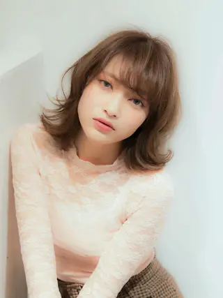 ミディアム カラー 髪質改善🌈縮毛矯正 荻原　達矢のヘアスタイル