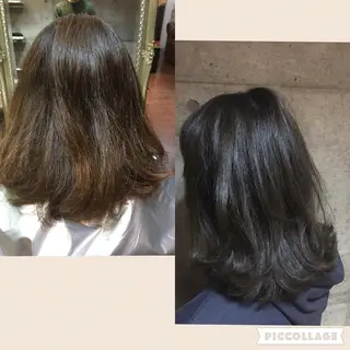 セミロング クラッチムク博多小川 旭のヘアスタイル