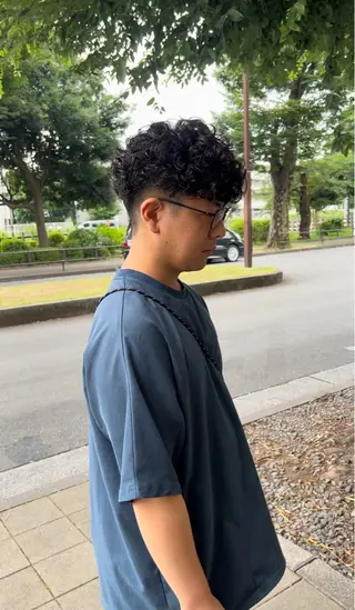 ショート パーマ メンズ メンズパーマ⚜️ 角花ひろゆきのヘアスタイル