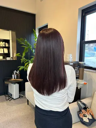 セミロング カラー SHIINA シイナのヘアスタイル