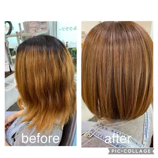ショート カラー 【髪質改善】に特化 オリーブオイルクラブのヘアスタイル