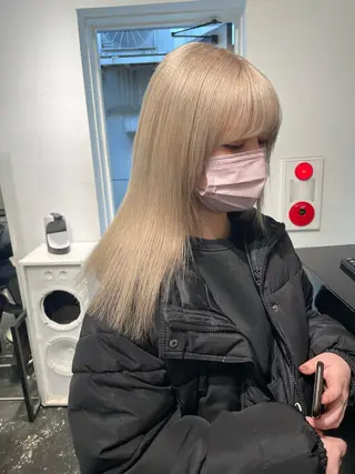 ロング カラー ヘアアレンジ 艶ハイトーン/ヘア アレンジAYAKAのヘアスタイル
