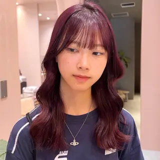 セミロング レイヤー/柔らか 透明感カラー/ゆきなのヘアスタイル