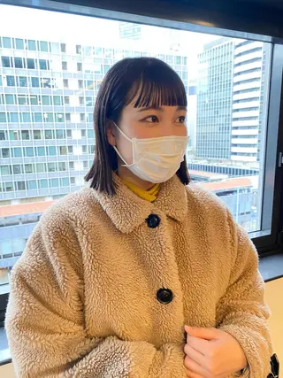 ミディアム デザインカラー/ボブ ブリーチカラー/ユリのヘアスタイル