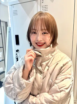 ショート カラー 撮影モデル 様募集中🫧ももかのヘアスタイル