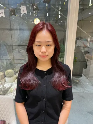 ロング カラー 透明感カラー/ 縮毛矯正/ユイ☆彡のヘアスタイル