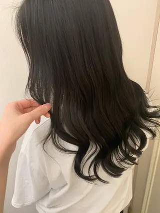 ロング カラー 韓国ヘア/暖色カラー 新美多英のヘアスタイル