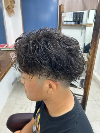 パーマ メンズ ダブルスキルエクステ /羽エクステ白石宇由のヘアスタイル