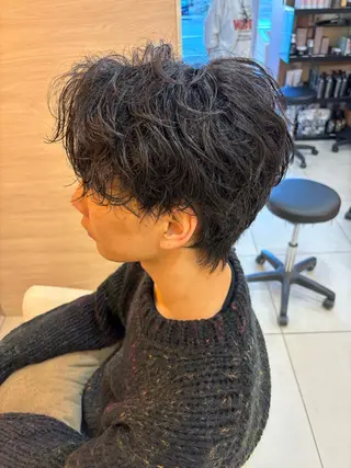 ショート カラー パーマ ヘアアレンジ メンズ キッズ 🫧Selene SHOGO🫧のヘアスタイル