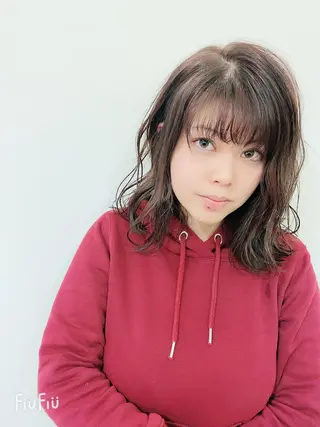 ミディアム 川越 輝梨奈のヘアスタイル