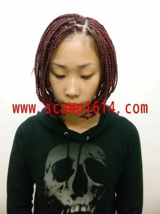 ショート ヘアアレンジ マツエク・マツパ scamp ★のヘアスタイル