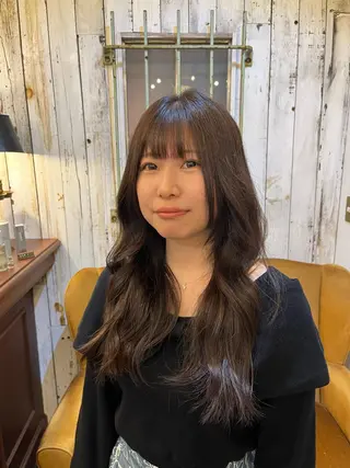 セミロング カラー mana/艶カラー /酸性ストレートのヘアスタイル