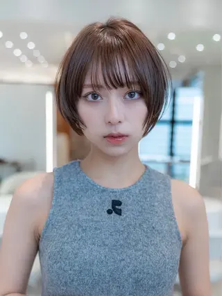 ショート 🫧艶感カラー/ あいり🤍のヘアスタイル