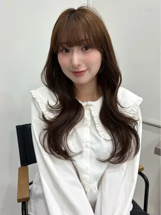 ロング カラー 透明感カラー 💞みどりのヘアスタイル