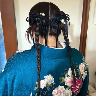 ロング 松川ヒナ|韓国レイヤ /耳つぼジュエリーのヘアスタイル