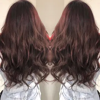 ロング カラー こやま りほのヘアスタイル