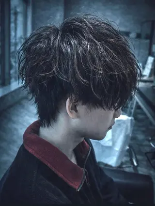 ショート パーマ メンズ特化/フェザー /パーマ/伊勢元のヘアスタイル